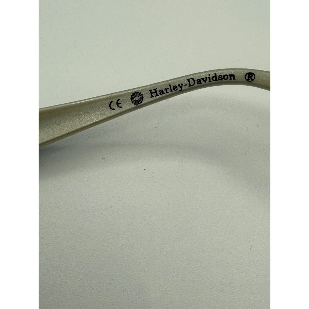 Vintage Y2K Harley-Davidson HDS 355 Wrap Sunglasses Blue Flames Pouch